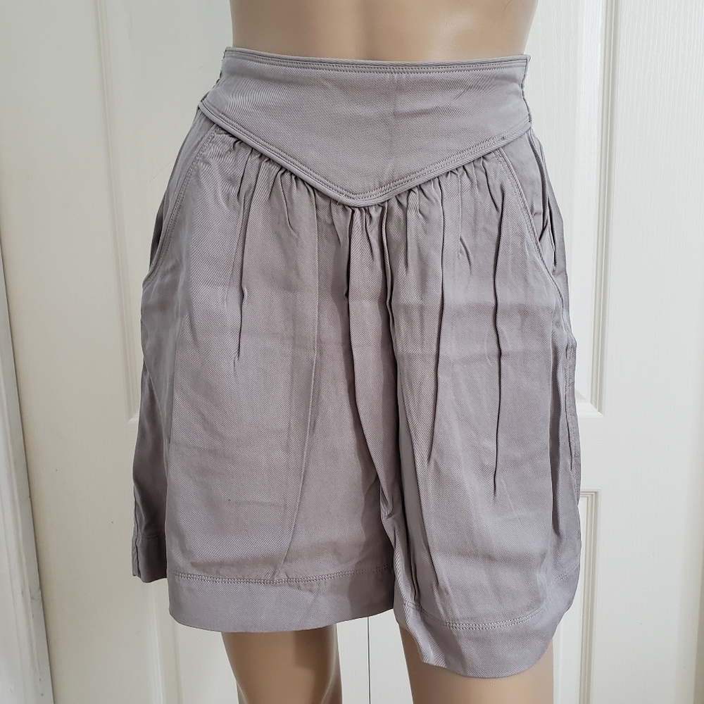 ARITZIA Wilfred Gray Mini Skirt Lyocell Pockets